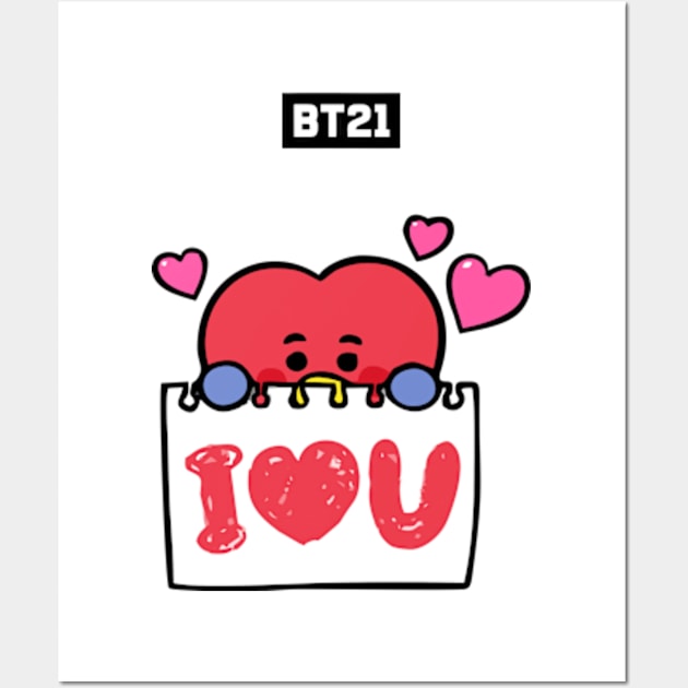 bt21 bts exclusive design 124 Wall Art by Typography Dose